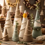 choinki ze sznurków