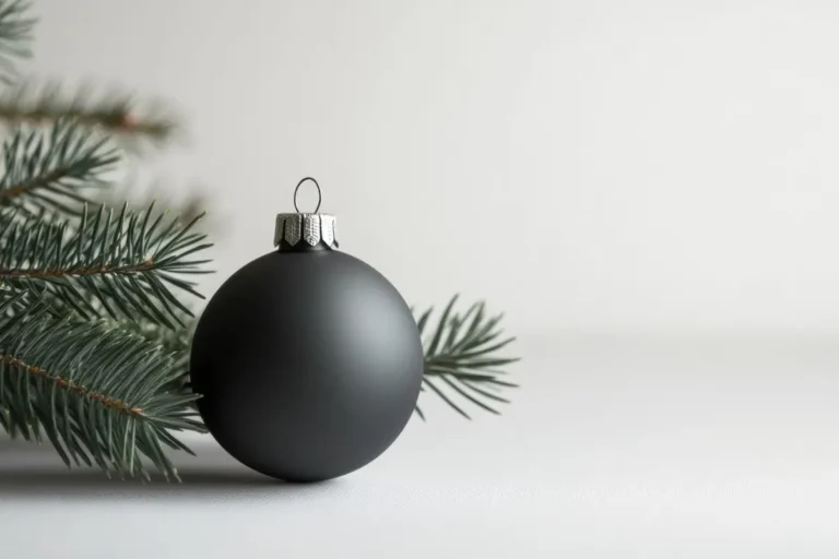 czarna bombka choinkowa